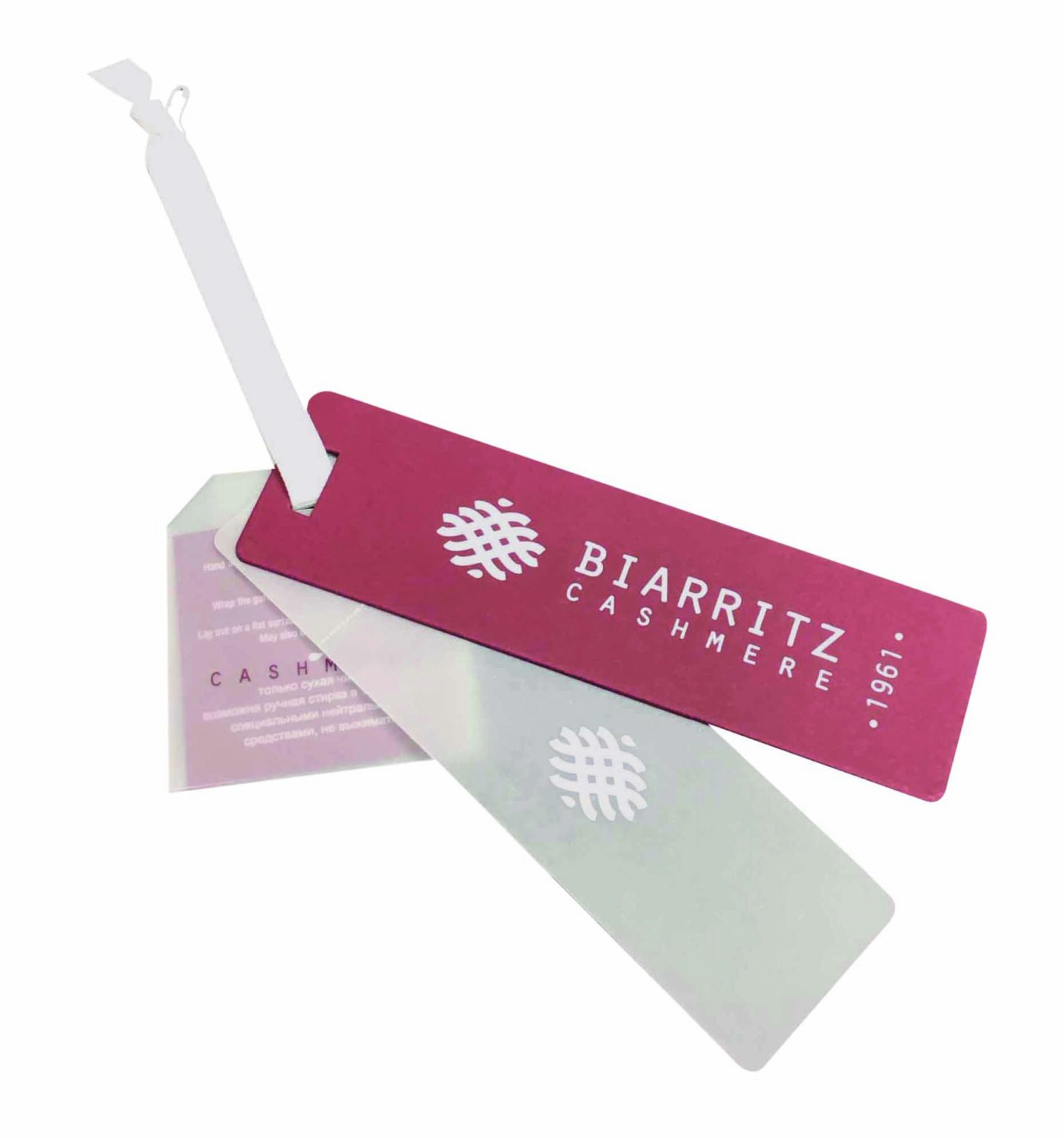 biarritz cartellini personalizzati biarritz cashmere misure varie nastro piatto rifipack