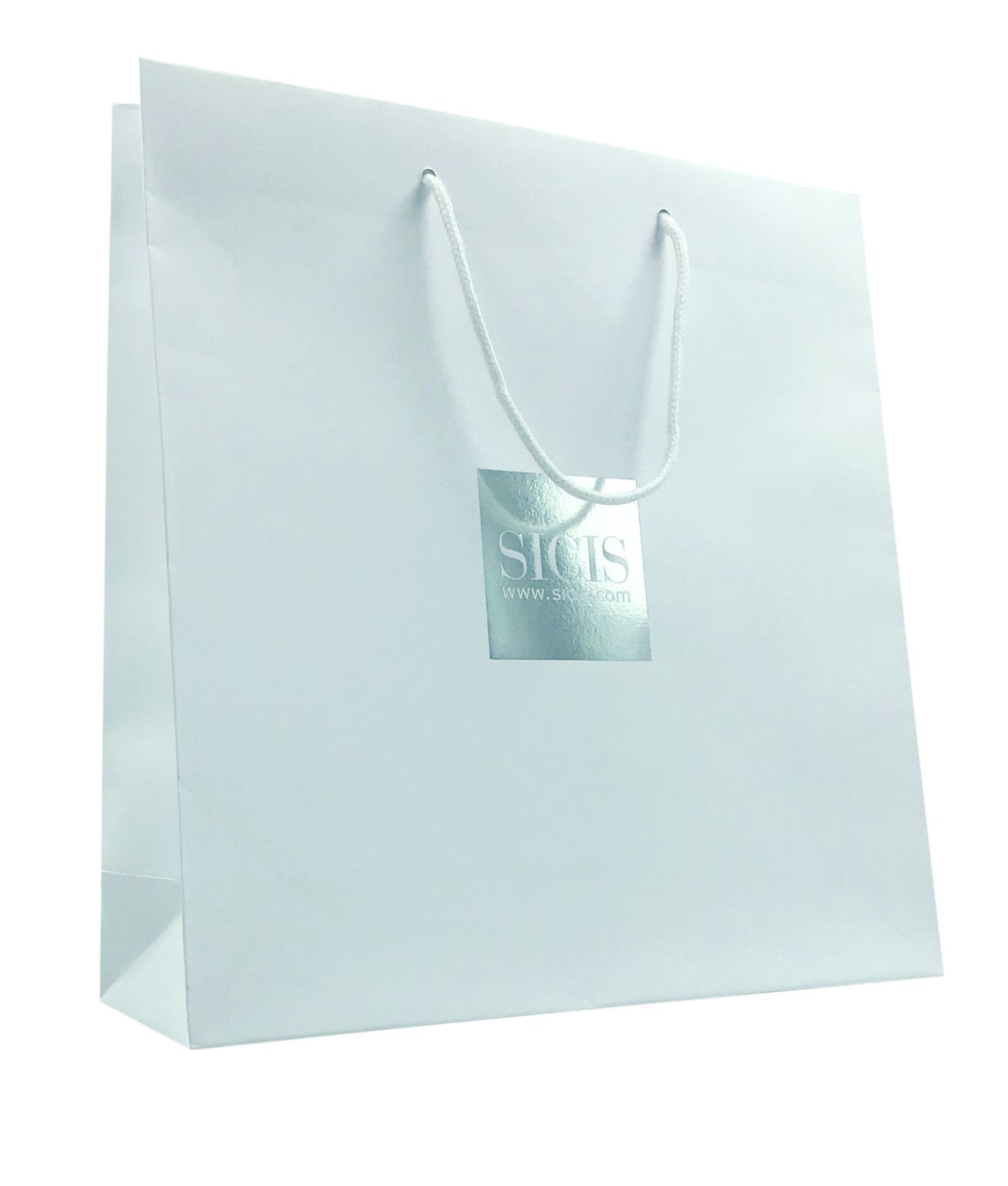 Sicis shopper lusso stampa argento a caldo 1